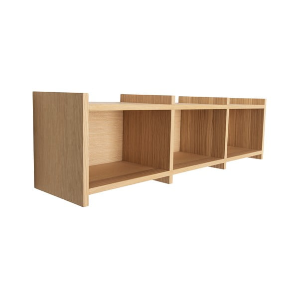 Scaffale da parete in rovere naturale 80 cm Focal - Hübsch-image-3