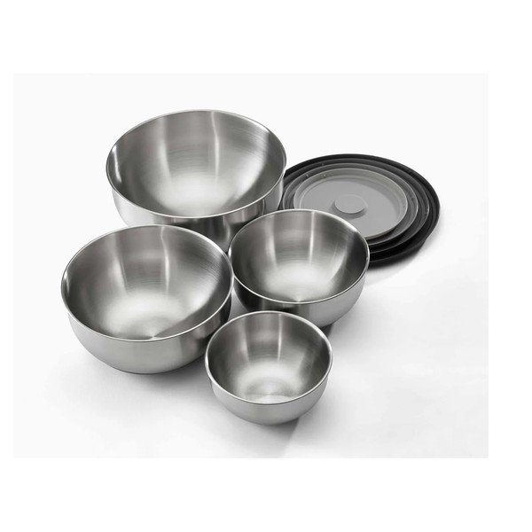 Ciotole in set argentate in acciaio inox 4 pz ø 28,5 cm Nest Prep&Store – Joseph Joseph-image-3