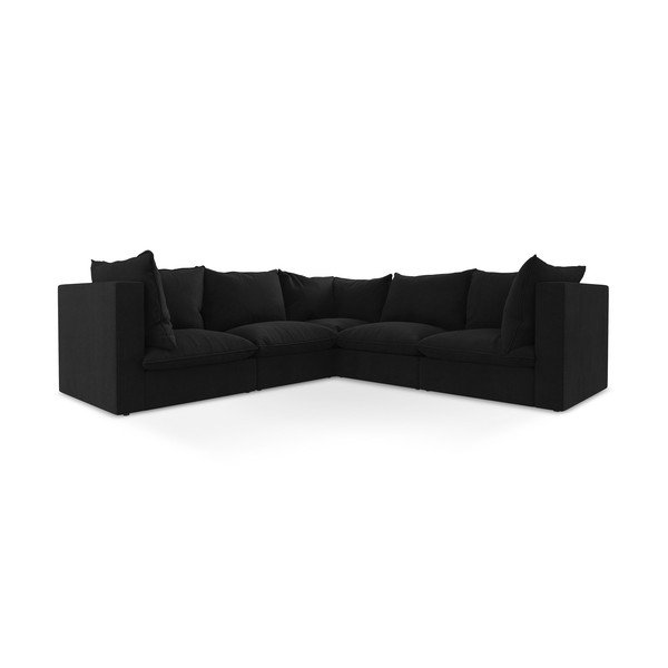 Divano angolare nero Manao – Makamii