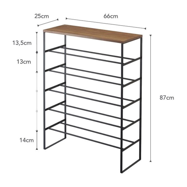 Scarpiera alta nera Tower - YAMAZAKI-image-4