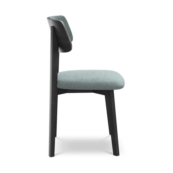 Sedia da pranzo blu in legno massiccio Niu – Makamii-image-2