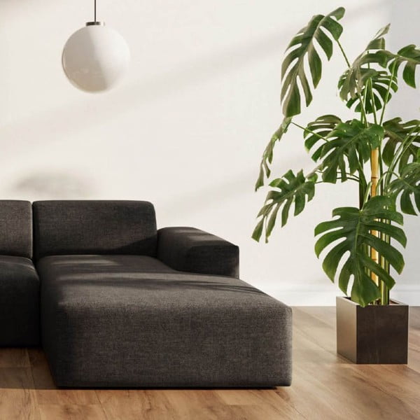 Divano angolare color antracite (con penisola a destra e chaise lounge) Villet – Rodier-image-3