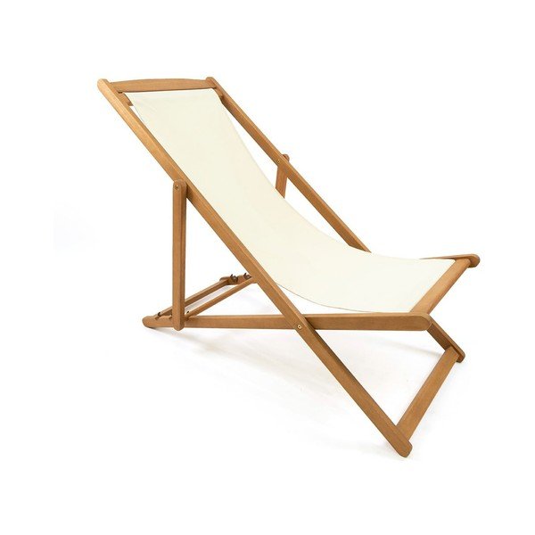 Sdraio da giardino pieghevole beige in legno di acacia Deck - Bonami Essentials