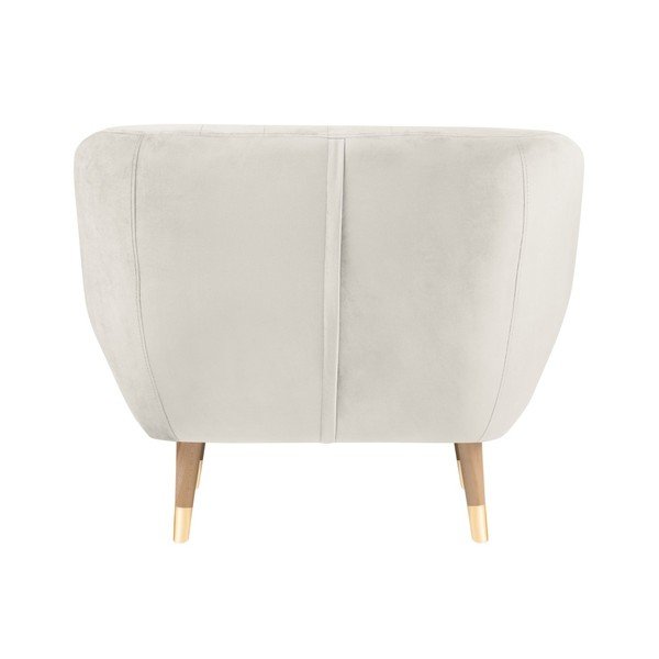 Poltrona in velluto crema Benito - Mazzini Sofas-image-4