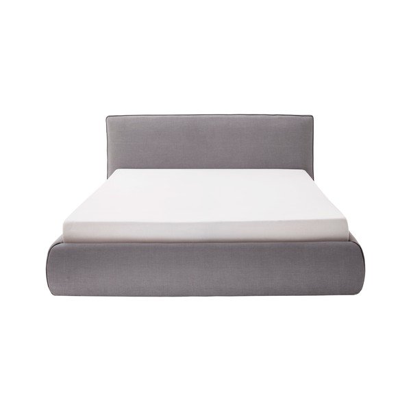 Letto matrimoniale imbottito grigio rete non inclusa 180x200 cm Milan – Meise Möbel-image-2