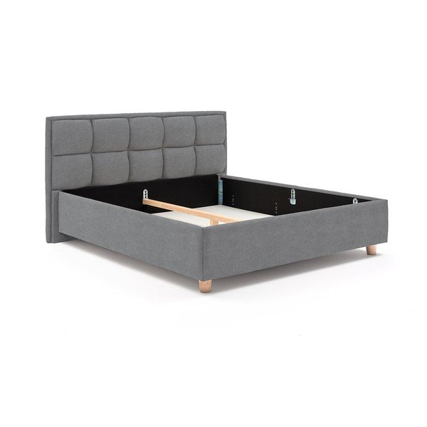Letto matrimoniale grigio-blu con contenitore , 160 x 200 cm Karme - ProSpánek-image-2