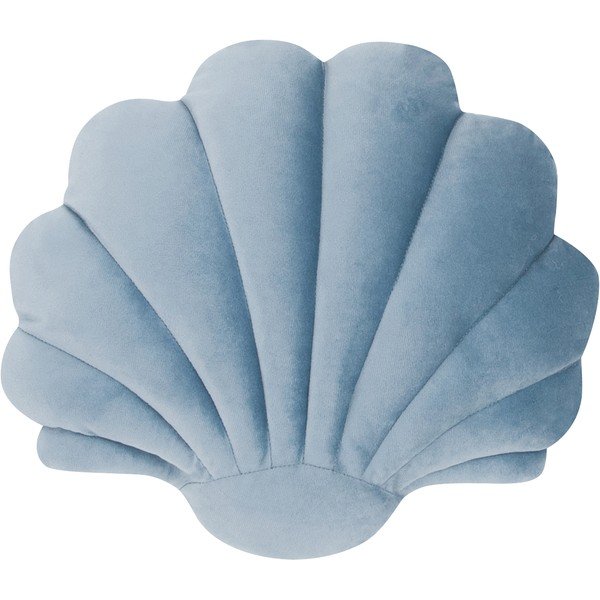 Cuscino decorativo in velluto blu , 28 x 30 cm Shell - Westwing Collection