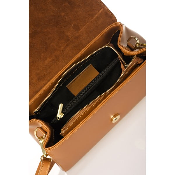 Borsa in pelle arancione Marta - Federica Bassi-image-1