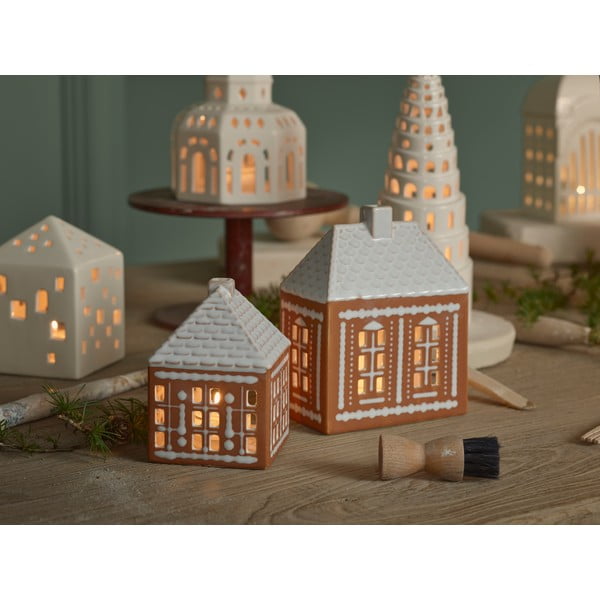 Portacandela in ceramica per lumino Gingerbread Lighthouse – Kähler Design-image-2