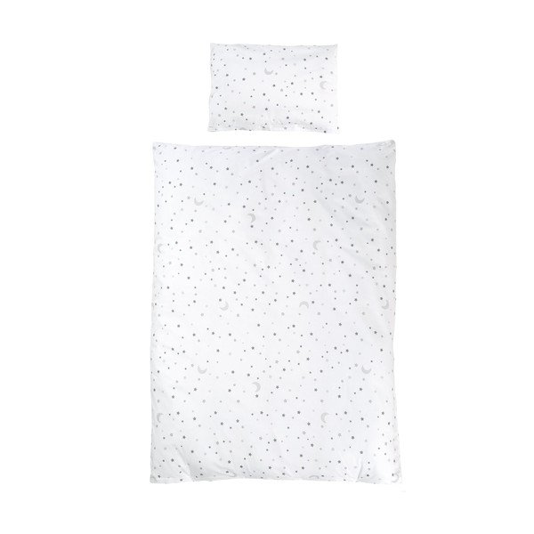 Set copripiumino e federa da bambini bianco in cotone per culla 100x135 cm Sternenzauber – Roba
