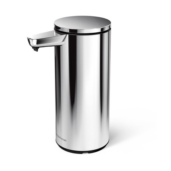 Dispenser per sapone automatico color argento lucido in acciaio 266 ml – simplehuman