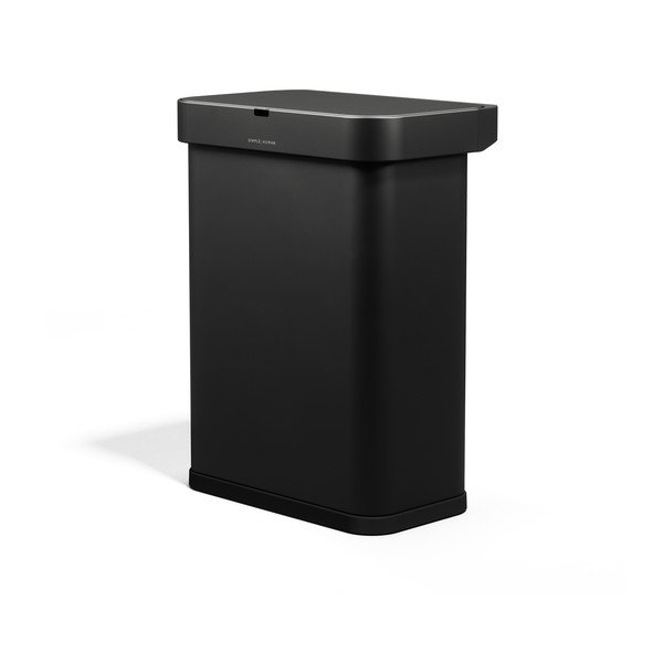 Cestino per la spazzatura nero in acciaio con sensori contactless 58 l Sensor – simplehuman