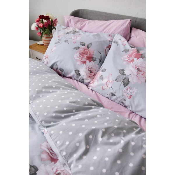 Lenzuola in cotone grigio per letto matrimoniale, 200 x 220 cm Belle - Bonami Selection-image-4