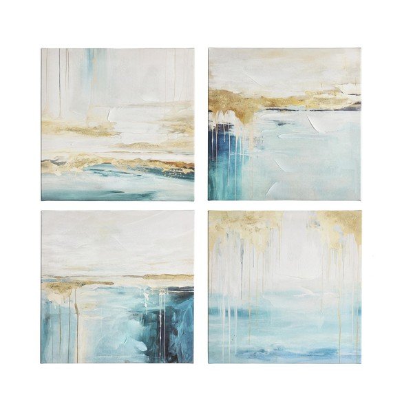 Dipinto stampato/con elementi dipinti a mano dipinto su tela 60x60 cm Crown – Bizzotto