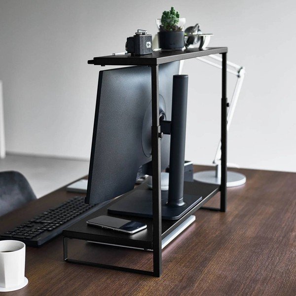 Supporto per monitor nero in metallo Tower – YAMAZAKI-image-2