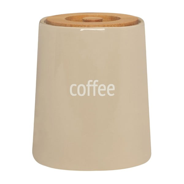 Barattolo da caffè in crema con coperchio in bambù , 800 ml Fletcher - Premier Housewares