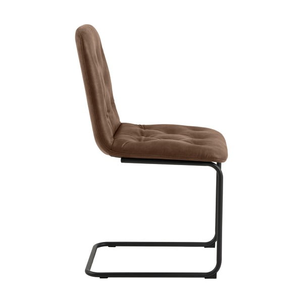 Set di 2 sedie da pranzo in similpelle marrone Kira - Actona-image-3