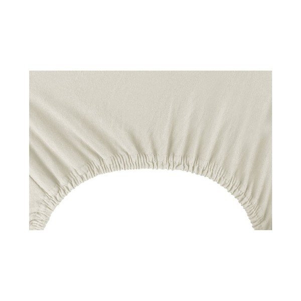 Lenzuolo elastico crema chiaro, 200/220 x 200 cm Nephrite - DecoKing-image-3