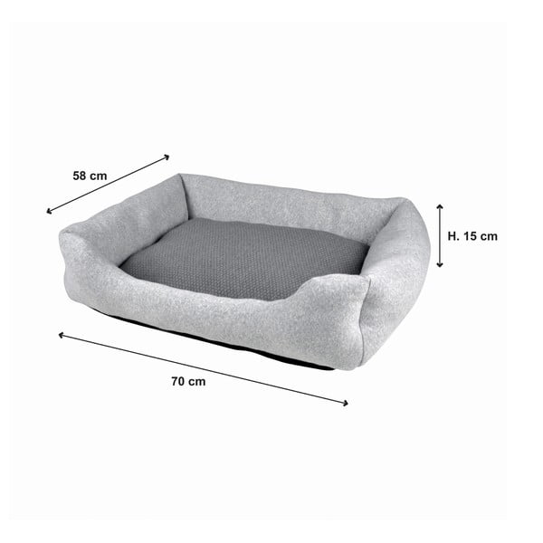 Cuccia grigio chiaro per cane 70x58 cm Graphene – Love Story-image-4