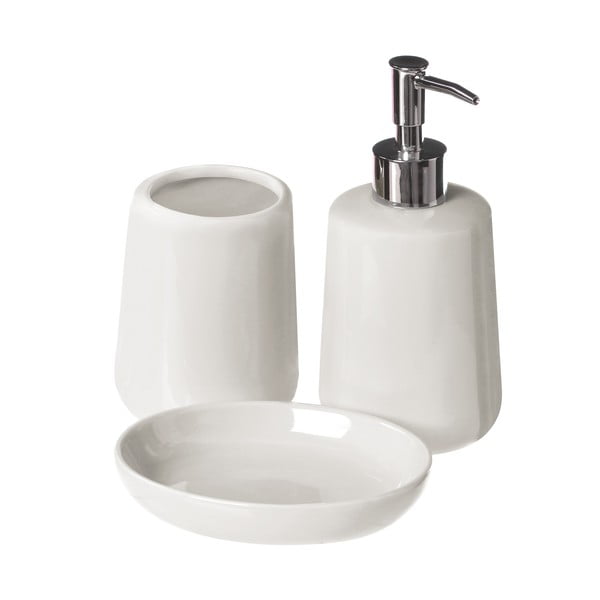 Set di accessori per il bagno in pietra bianco Moon – Premier Housewares