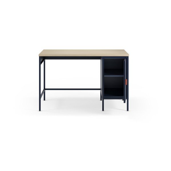 Scrivania con piano effetto rovere 60x120 cm Sayla – Marckeric-image-3