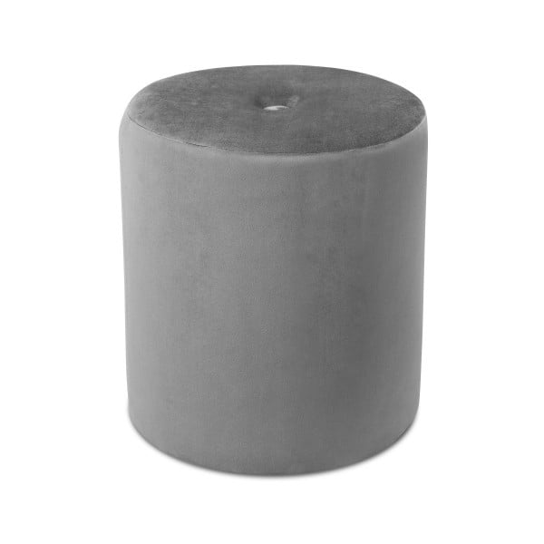 Pouf grigio chiaro , ⌀ 40 cm Fiore - Mazzini Sofas