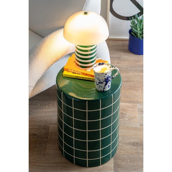 Tavolino rotondo in ceramica ø 33 cm Retro Tiles – Leitmotiv-image-1