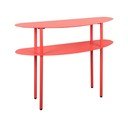 Tavolo consolle rosso in metallo 28x90 cm Cool Retro – Leitmotiv