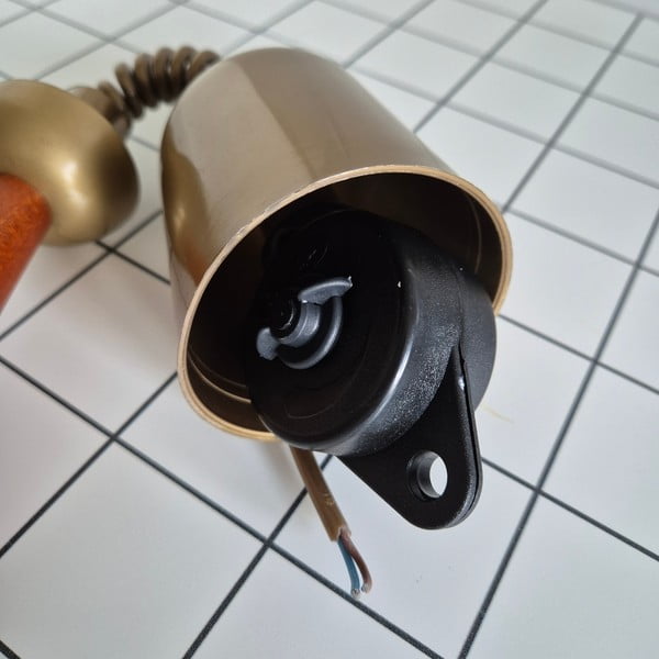 Lampadario di colore marrone-oro con paralume in vetro ø 30 cm Ciara - LAMKUR-image-4