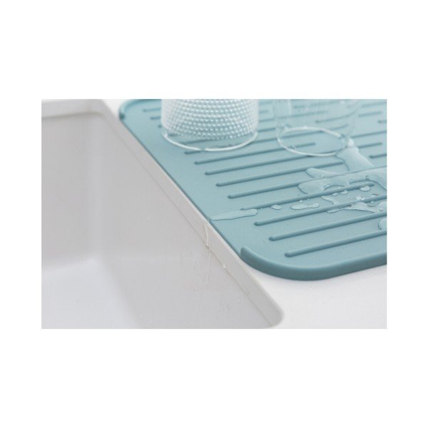 Modrá silikonová odkapávací podložka na nádobí Brabantia Dish-image-1