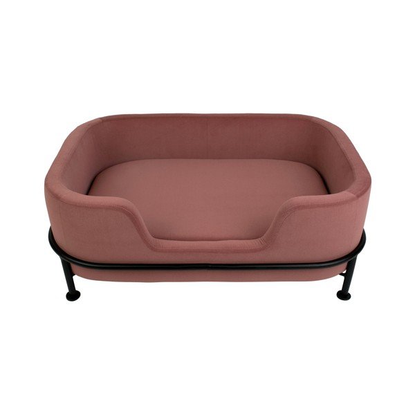 Letto in velluto rosa per animali domestici Puffed - Leitmotiv-image-3