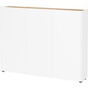 Armadietto bianco con effetto rovere 138x105x25 cm Libbiano – Germania