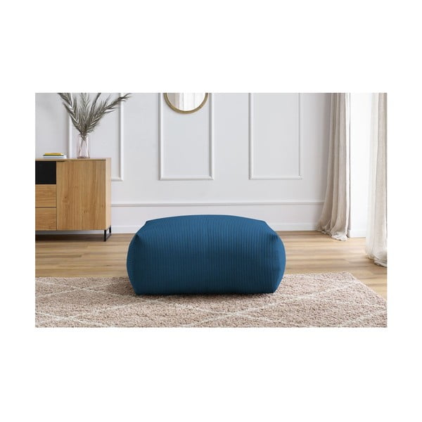 Poggiapiedi in blu scuro con rivestimento in velluto a coste Voltaire – Bobochic Paris-image-4