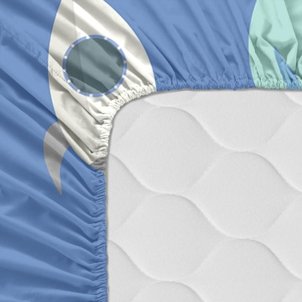 Lenzuolo di cotone per bambini, 120 x 60 cm Astronaut - Happynois-image-2