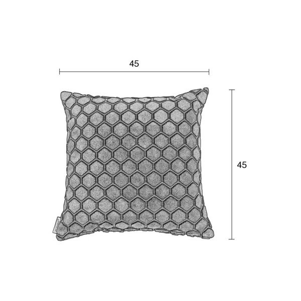 Cuscino grigio scuro con imbottitura , 45 x 45 cm Monty - Zuiver-image-1