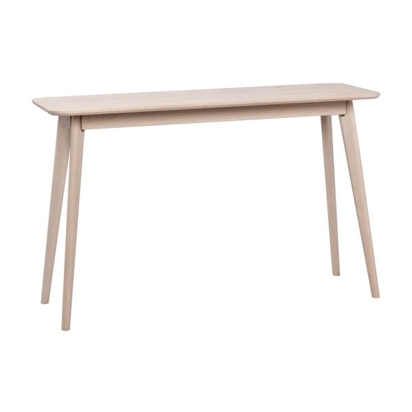 Consolle in rovere decorato in colore naturale 120x40 cm Yumi - Rowico-image-3