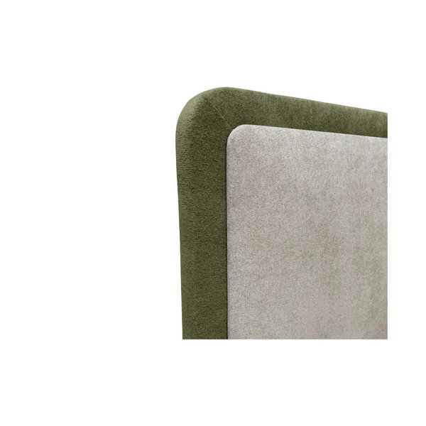 Letto matrimoniale verde/beige imbottito con contenitore con rete inclusa 180x200 cm Mara – Bobochic Paris-image-2