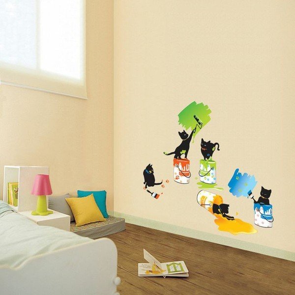 Samolepka Ambiance Cats and Paints-image-1