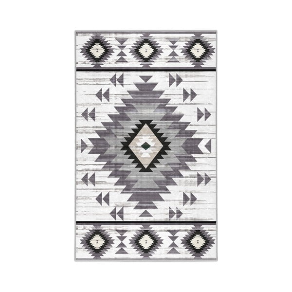 Tappeto in grigio chiaro lavabile 80x150 cm Ethnic Geo – Mila Home