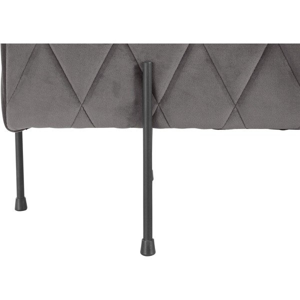 Panchina in velluto grigio Toni - Støraa-image-3