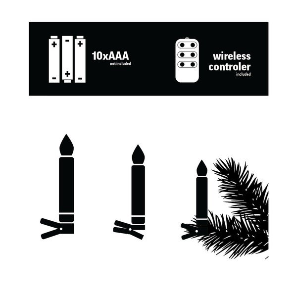 Set di 30 candele per albero Blinx - DecoKing-image-3