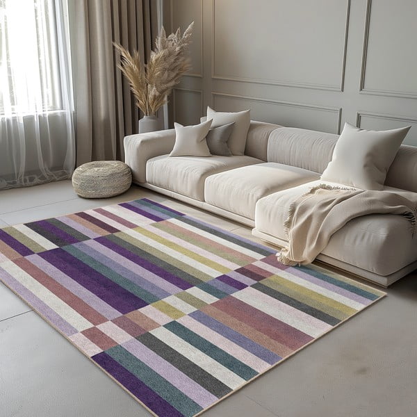 Tappeto viola lavabile 60x100 cm Purple Rain – Mila Home-image-1