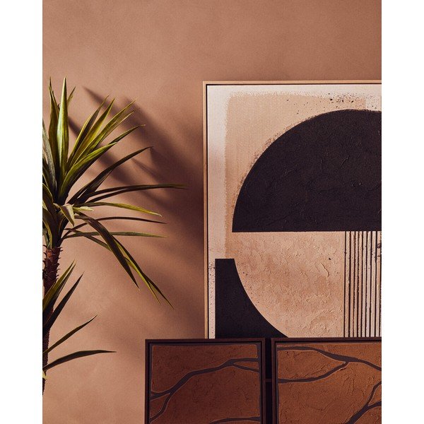 Dipinto con cornice inclusa/dipinto su tela 103x103 cm Astratto – Premier Housewares-image-4