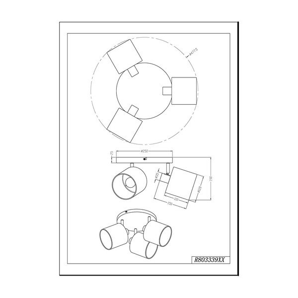Plafoniera bianca Tommy – Reality-image-2