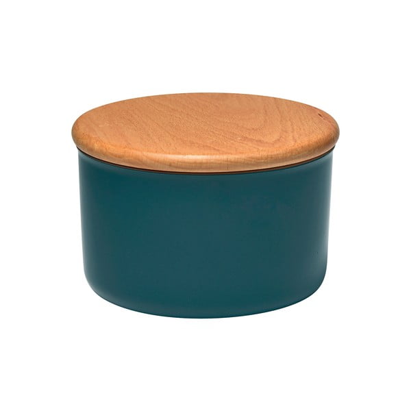 Vaso blu papavero con coperchio in legno , 0,3 l - Emile Henry