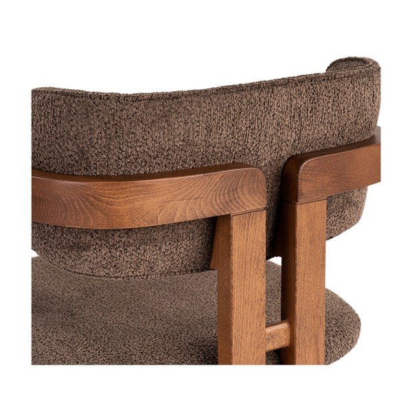 Sedia da pranzo marrone con braccioli Toscana – Kalune Design-image-4