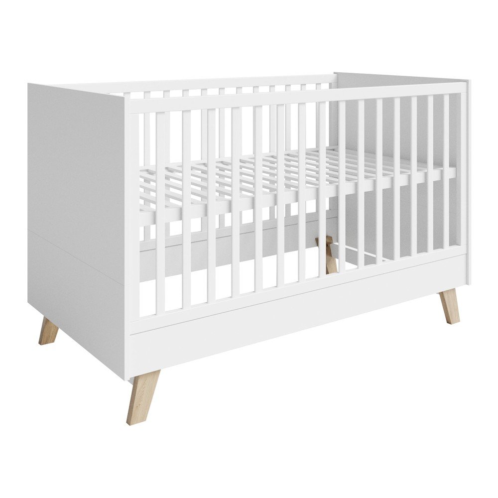 Lettino bianco con altezza regolabile 70x140 cm Smile – Roba | Lettini