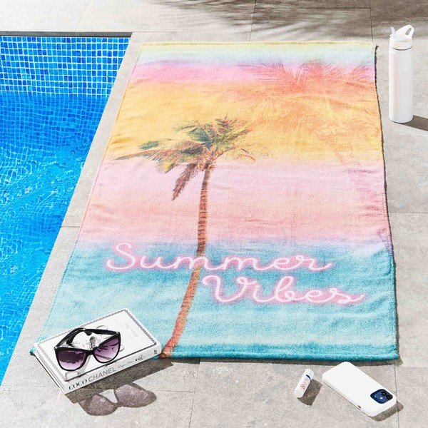 Telo mare tipo terry in cotone 76x160 cm Summer Vibes – Sassy B-image-1