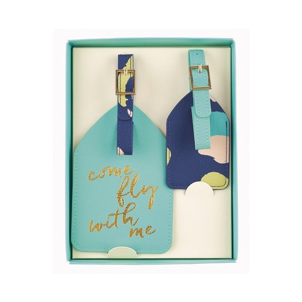 Set di 2 etichette per bagagli blu - Busy B-image-4