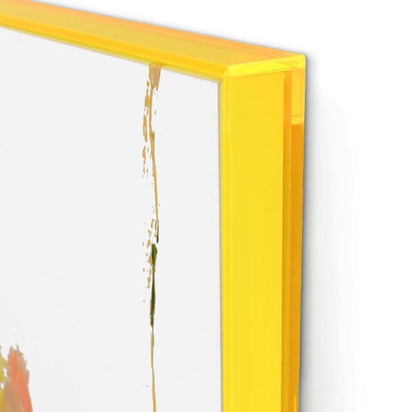 Quadro con elementi dipinti a mano 102x102 cm Confidential Yellow – Malerifabrikken-image-2